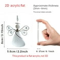 thumbnail image 3 of Delicate 2D Angel Christmas Ornament - Festive Hanging Pendant, Decorative Accessory, Warm Home & Tree Accent for Christmas Holiday Celebrations, E, 6pcs, 3 of 3