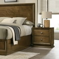 thumbnail image 2 of Furniture of America Daven Modern Wood 2-Drawer Adult Nightstand, Walnut, 2 of 7