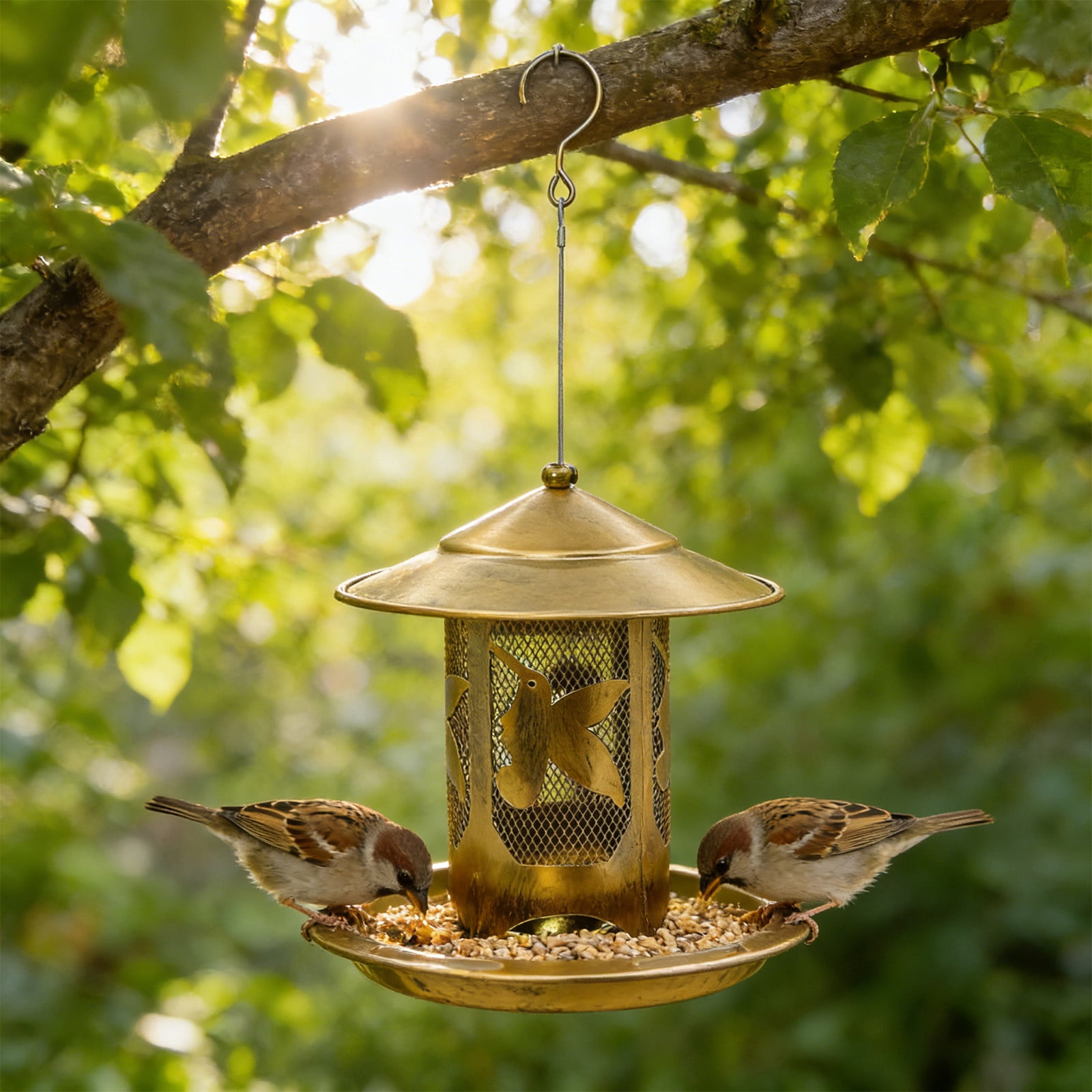 Bird Feeder, Hummingbirds Feeder Suitable For Outdoor Gardens And Patios Metal Crafts Butterflys Feeder Birds Wrought Iron Feeder