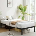 thumbnail image 3 of Bed Frame Twin No Box Spring Needed,Heavy Duty Metal Platform Bed Frame with Storage Space, 3 of 9