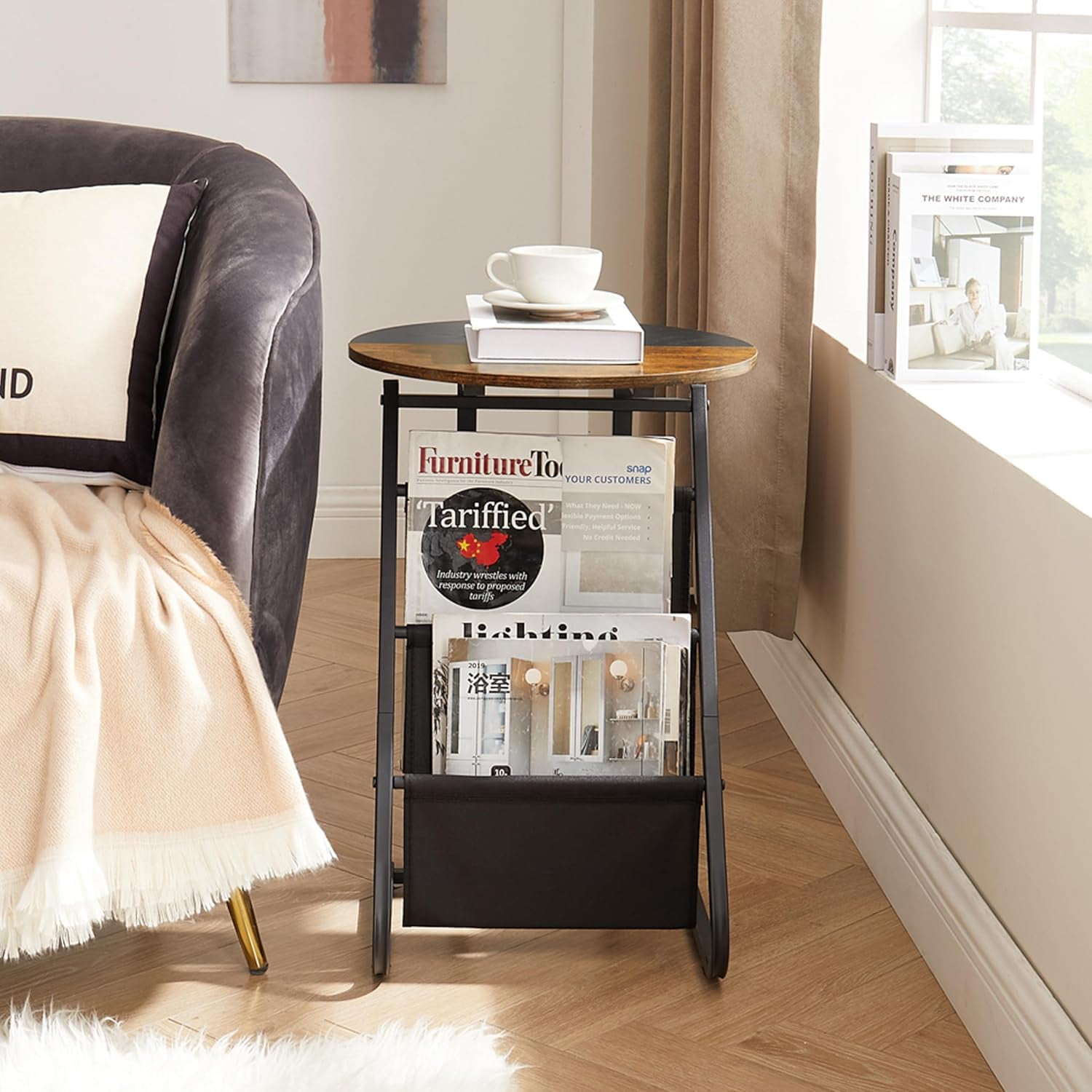 End Table with Magazine Holder,Multifunction Magazine Rack with 2 Pockets,Newspaper Stand,Side Table for Living Room,Bedroom,Home Office,Small Space,Easy to Move and Assemble - Walmart.com End Table with Magazine Holder,Multifunction Magazine Rack with 2 Pockets,Newspaper Stand,Side Table for Living Room,Bedroom,Home Office,Small Space,Easy to Move and Assemble - Walmart.com