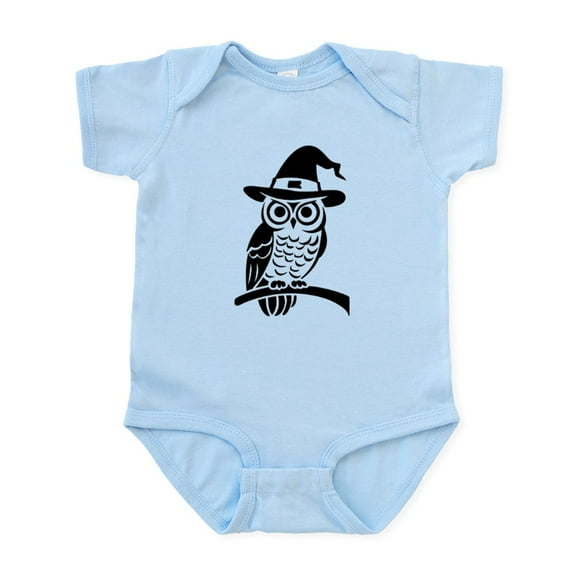 CafePress - Owl In Witch Hat - Baby Light Bodysuit, Size Newborn - 24 Months