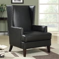 thumbnail image 2 of Pemberly Row Fauteuil d'Appoint en Faux Cuir avec Garniture Cloutée, 2 of 2