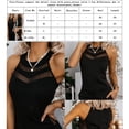 thumbnail image 2 of Femmes Slim See Through Mesh Pull Sans Manches Shirt, 2 of 4
