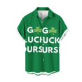 thumbnail image 3 of Camisas casuales Camisa de playa con trébol verde de la suerte Blusas hawaianas de moda para hombres Ropa personalizada de talla grande Camisetas de manga corta para hombre, 3 of 5