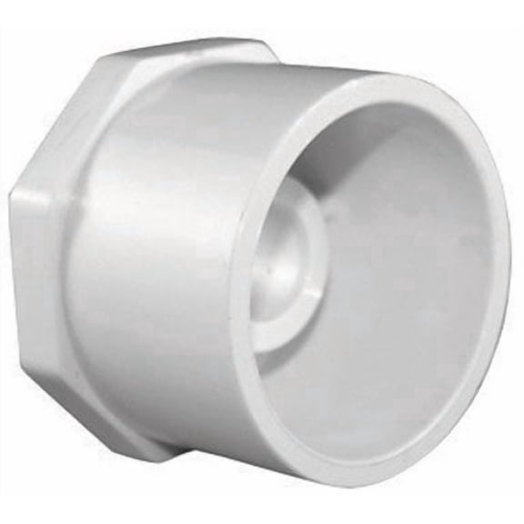 Charlotte Pipe & Foundry 4006946 4 x 2 in. PVC Pipe Reducer Bushing, Schedule 40 - White