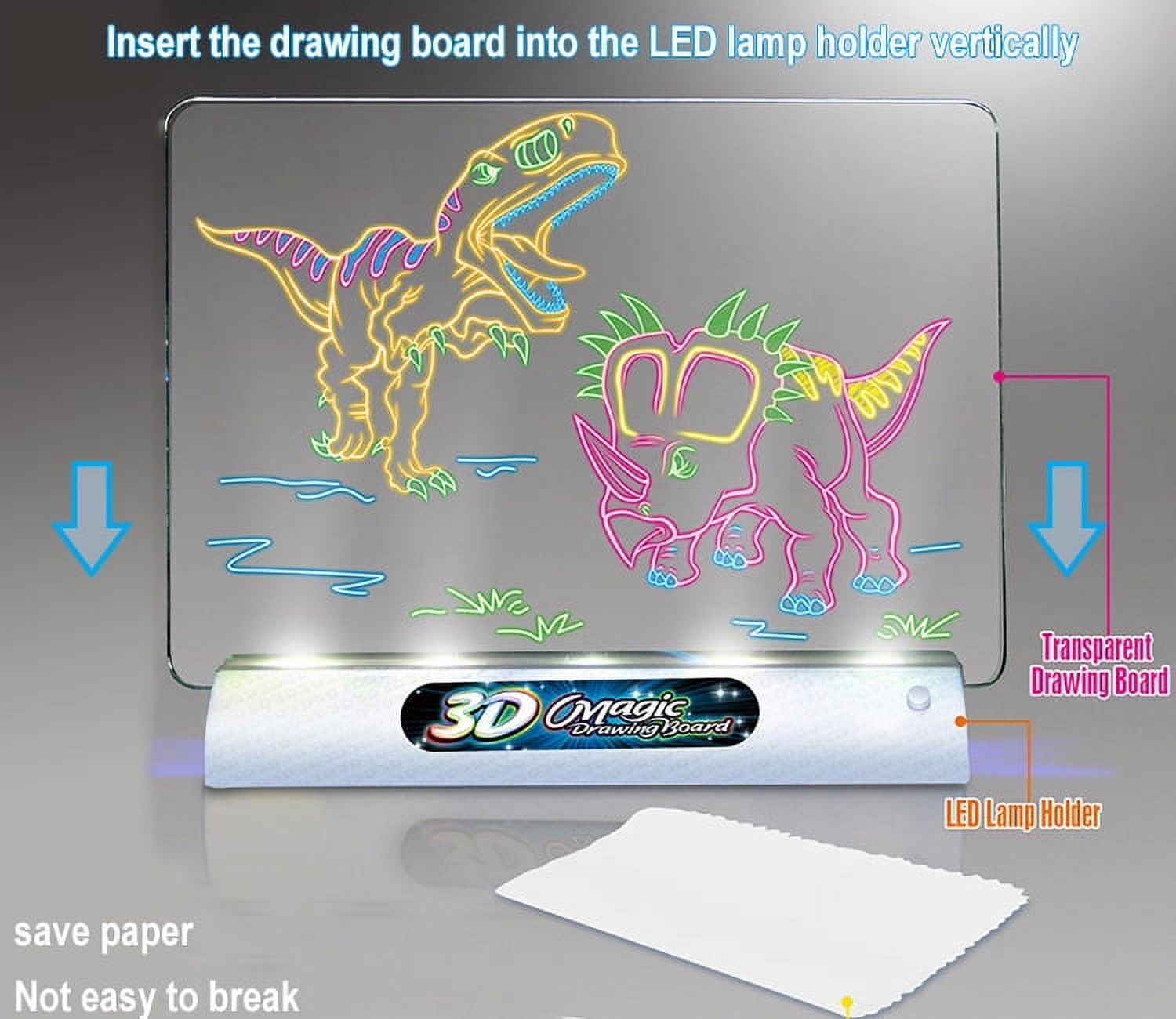 White Plastic Magic Pad Light Up Drawing Glow Pad Doodle Art Board for Kids,  Packaging Type: Box at Rs 180/piece in New Delhi