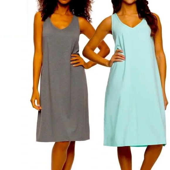 Felina Sleep Dress 2Pk XL 1416 Turquoise Gray Tagless Knee Length