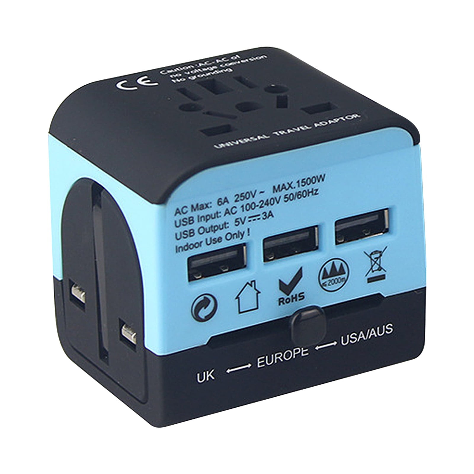 Jikolililili International Travel Adapter Voltage Converter, 250V Down