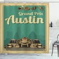 thumbnail image 1 of Ambesonne Austin Shower Curtain, Grand Prix Texas Racing Car, 69"Wx75"L, Multicolor, 1 of 3