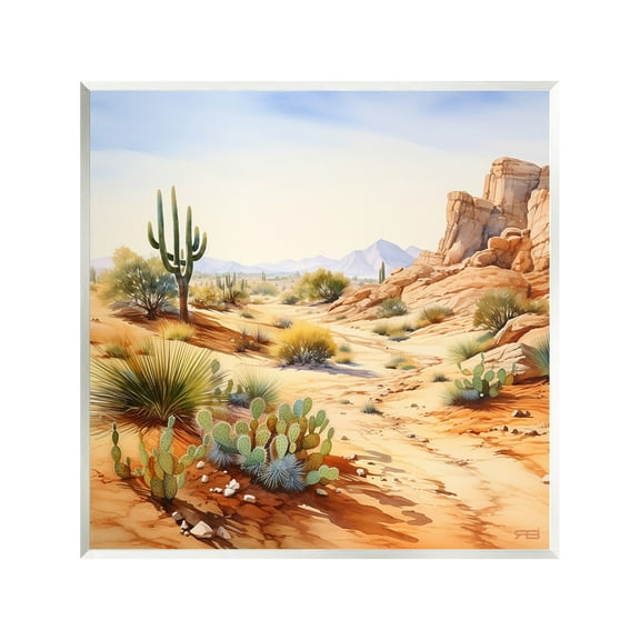 Stupell Industries Scenic Desert Plateau Landscape Painting Unframed Art Print Wall Art, 12 x 12