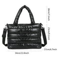 thumbnail image 2 of duhgbne tote bag for women quilted handbag lightweight winter down cotton padded shoulder bag down padding, 2 of 5
