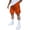 7# Saffron, variant on Mens Cargo Shorts Elastic Waist Running Hiking Bermuda Shorts Knee Length Casual Summer Pull On Shorts with Zip Pockets Bronze XL