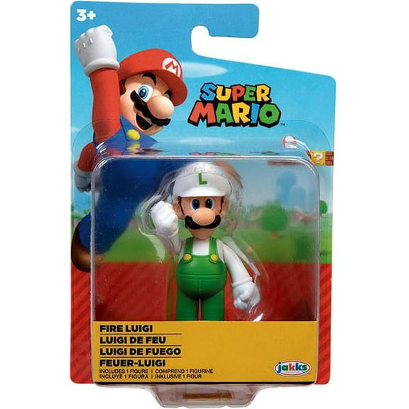 World of Nintendo Wave 28 Fire Luigi Mini Figure (Standing)