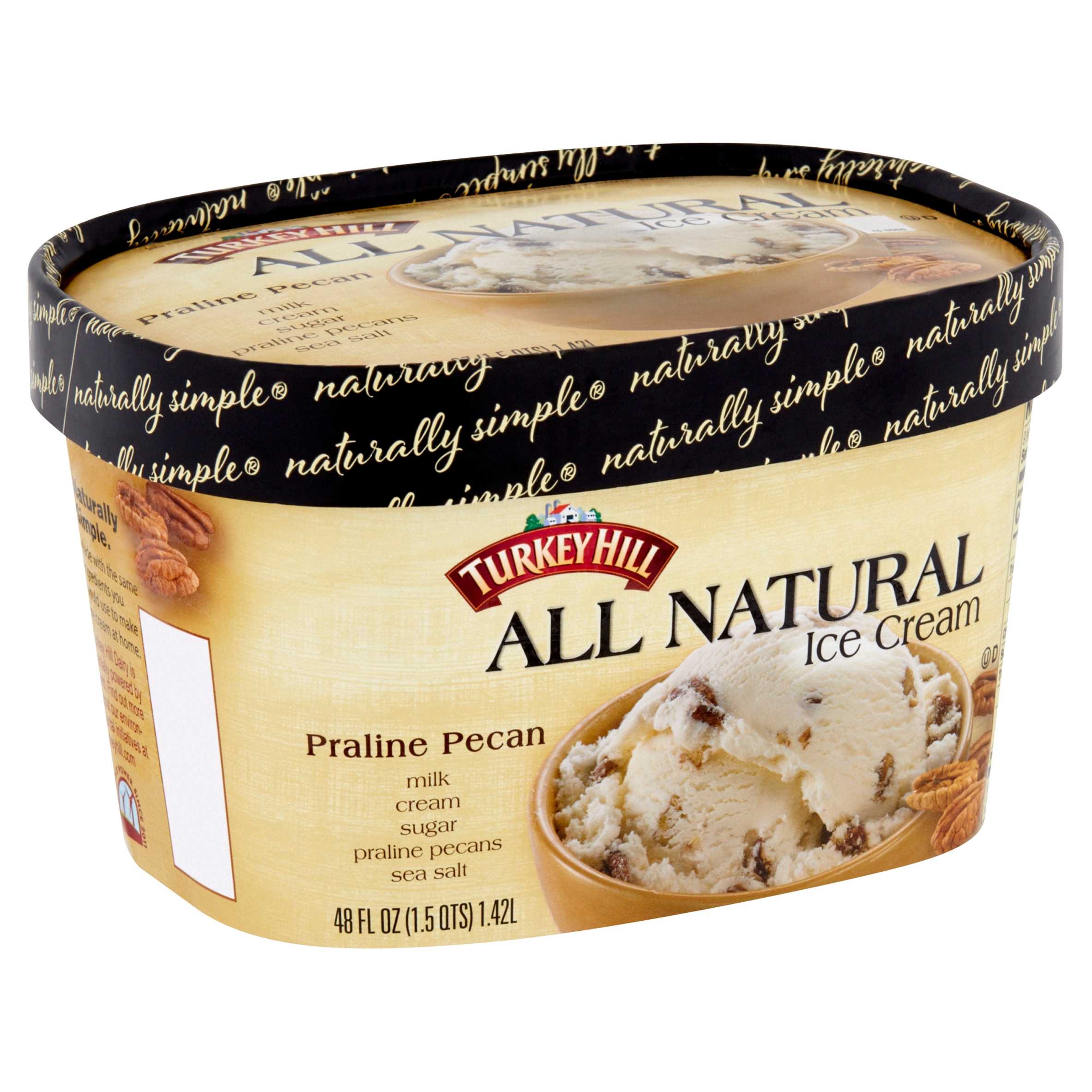 Turkey Hill All Natural Praline Pecan Ice Cream, 48 fl oz