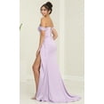 thumbnail image 2 of Royal Queen RQ7971 Juniors Womens Satin Off Shoulder Prom Gown, 2 of 5