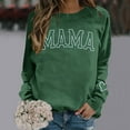 thumbnail image 2 of UJNDER Women's Letter Print Round Neck Pullover Sweatshirt Street Style Long Sleeve Green XL, 2 of 5