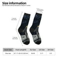 thumbnail image 2 of Pofeuu Astronaut Standing In The Moon Print Crew Socks, Adult Running Hiking Socks for Youth and Adult, 2 of 6