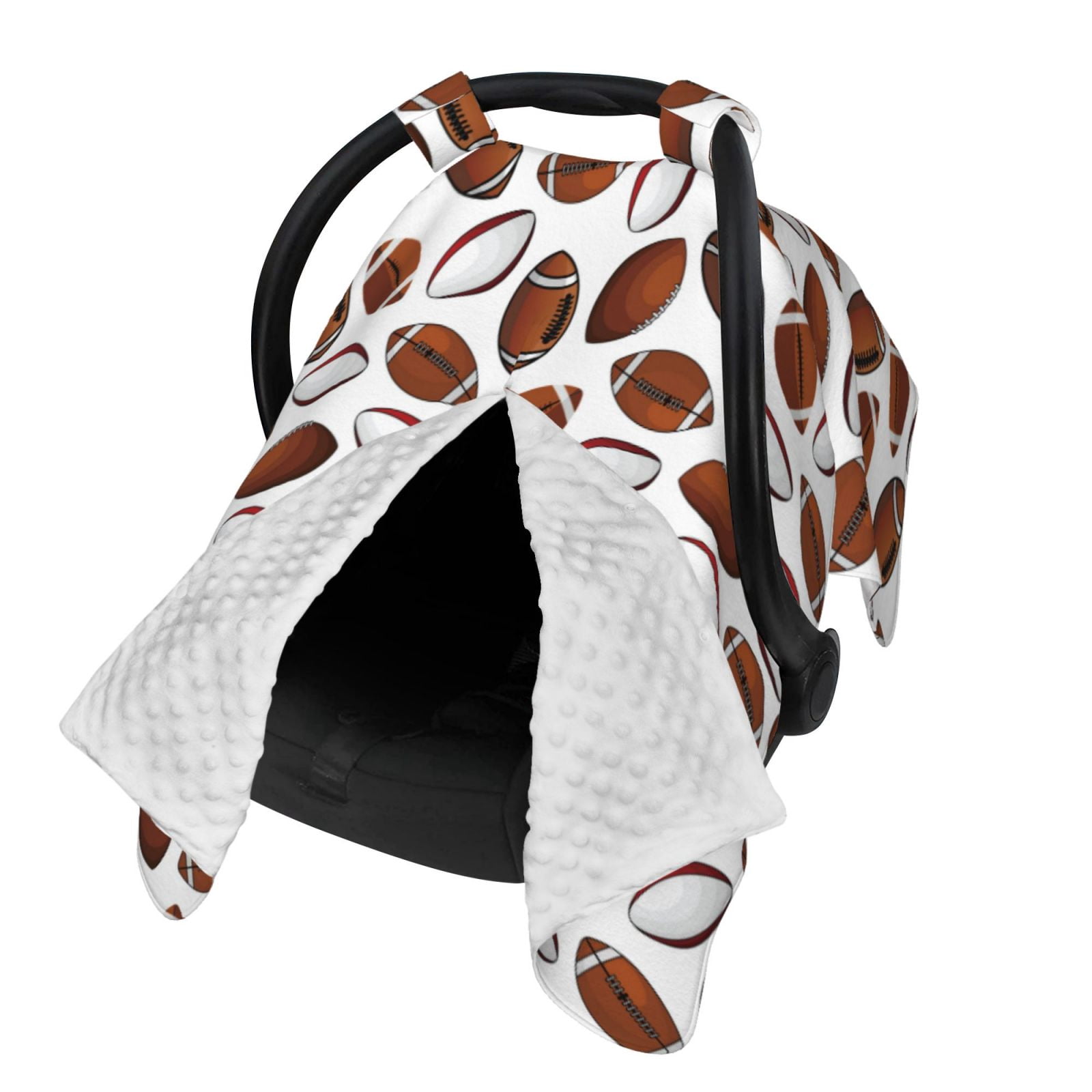 Naloa Football Baby Car Seat Cover, Breathable Baby Carrier Cover, Multiuse Baby Carrier Cover & Nursing Breastfeeding Cover