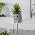 thumbnail image 4 of 3 PCS Creative Artificial Succulent Plants with Grey Pots, Mini Potted Succulents Decor for Home Decor, 4 of 5