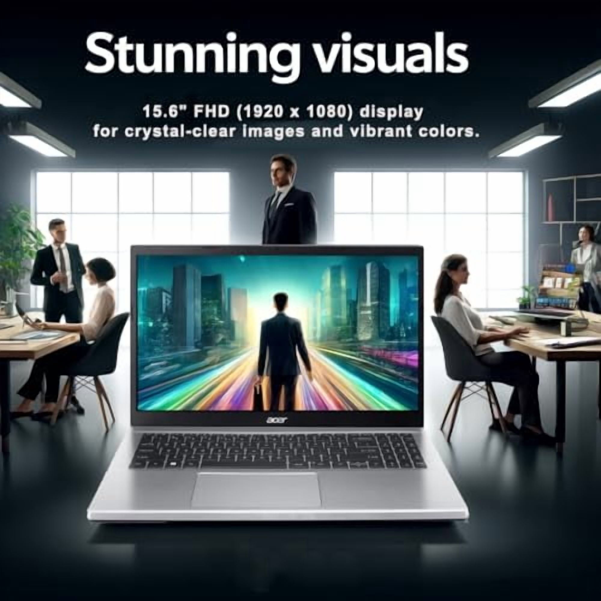 acer Aspire Premium Laptop | 32GB RAM | 1TB SSD |15.6"" FHD Display | AMD Ryzen 7 5700U (Beats i7-1365U) | Long Battery Life | Sleek Design | Ethernet Port | Windows 11 Home | w/WOWPC Bundle, Silver