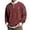 Wine, variant on Men's Waffle Long Sleeve Quarter Zip Color Block Collar Sweatshirt Color Grey Size XXL