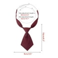 thumbnail image 2 of INSPIRE CHIC Women's Pre-tied Short Ties Solid Color Small Tie for Uniform School Burgundy One Size, 2 of 5