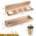 thumbnail image 2 of UPTRUST Wall Mount 2 Layer Hair Dryer Holder Hair Care & Styling Tool Organizer, Farmhouse Wooden Beauty Hair Appliance Holder for Flat Iron, Curling Wand, Hair Straighteners, Brushes, 2 of 6
