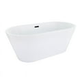 thumbnail image 5 of Kaprun 59" x 30" Acrylic Flatbottom Soaking Bathtub in White with Drain/Overflow, 5 of 13