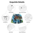 thumbnail image 6 of The Legend of Zelda Mens Swim Trunks Quick Dry Board Shorts with Mesh Lining, Hawaii Beach Shorts Swimwear Bathing Suits, 6 of 7