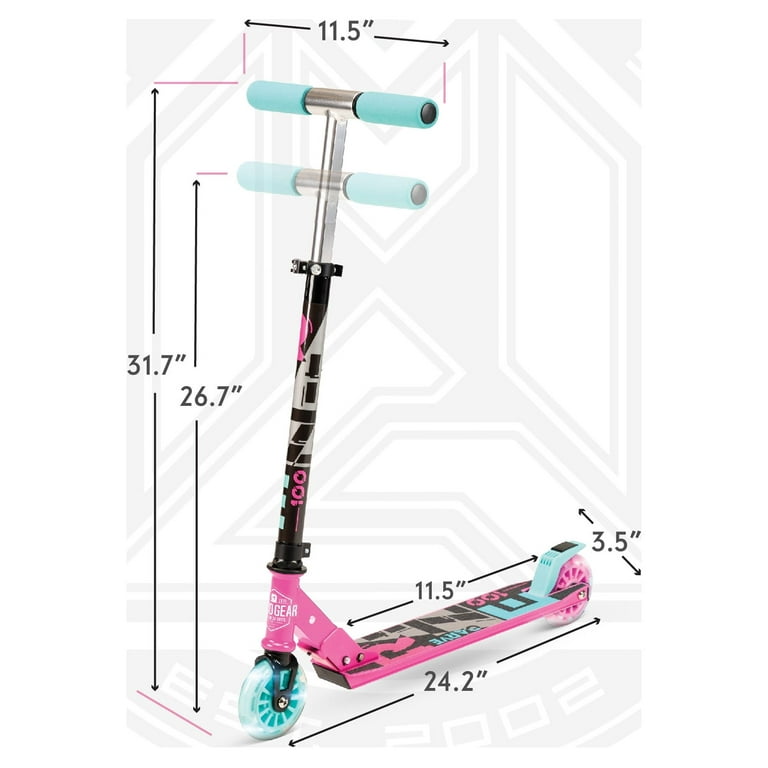 Madd Gear Rize 100 Light-Up Scooter - Teal - LED Light-Up Wheels