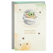 Hallmark Star Wars: The Mandalorian New Baby Card (Grogu The Force Is Strong)