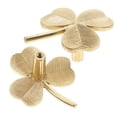 thumbnail image 1 of OULII 2Pcs Retro Brass Knobs Shamrock Drawer Pulls Unique Cabinet Hardware For Furniture Adults, 1 of 8