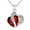 Red, variant on Pendant Necklace Cubic Zirconia Inlaid Jewelry Gift Heart Shape Women Pendant Necklace for Daily Life
