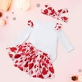 thumbnail image 6 of EnJoCho Baby Kids Valentines Outfit Love Heart 𝖱omper Ru𝖿fle Layered Shorts Headband Cute Clothes Set Party Festival Holiday Matching Siblings Twin Outfit Photoshoot Coordinated, 6 of 7