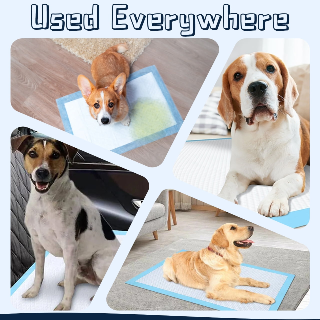 Dog Puppy Pads, 34" x 28" ,100PC,XL,SAP Super Absorbent Polymer,Pee Pads for Dogs Potty Training with Leak-Proof Quick-Dry Design