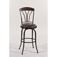 thumbnail image 1 of Bowery Hill Faux Leather Swivel Counter Stool in Bronze Pewter, 1 of 2