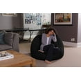 thumbnail image 3 of Sofa Sack Bean Bag Chair, Memory Foam Lounger with Microsuede Cover, Kids, Adults, 4 ft, Black, 3 of 4