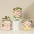 thumbnail image 6 of Tkrady Cute Fairy Resin Succulent Flower Pot Decor Succulent Flower Pot Green Garden Pot-A, 6 of 6