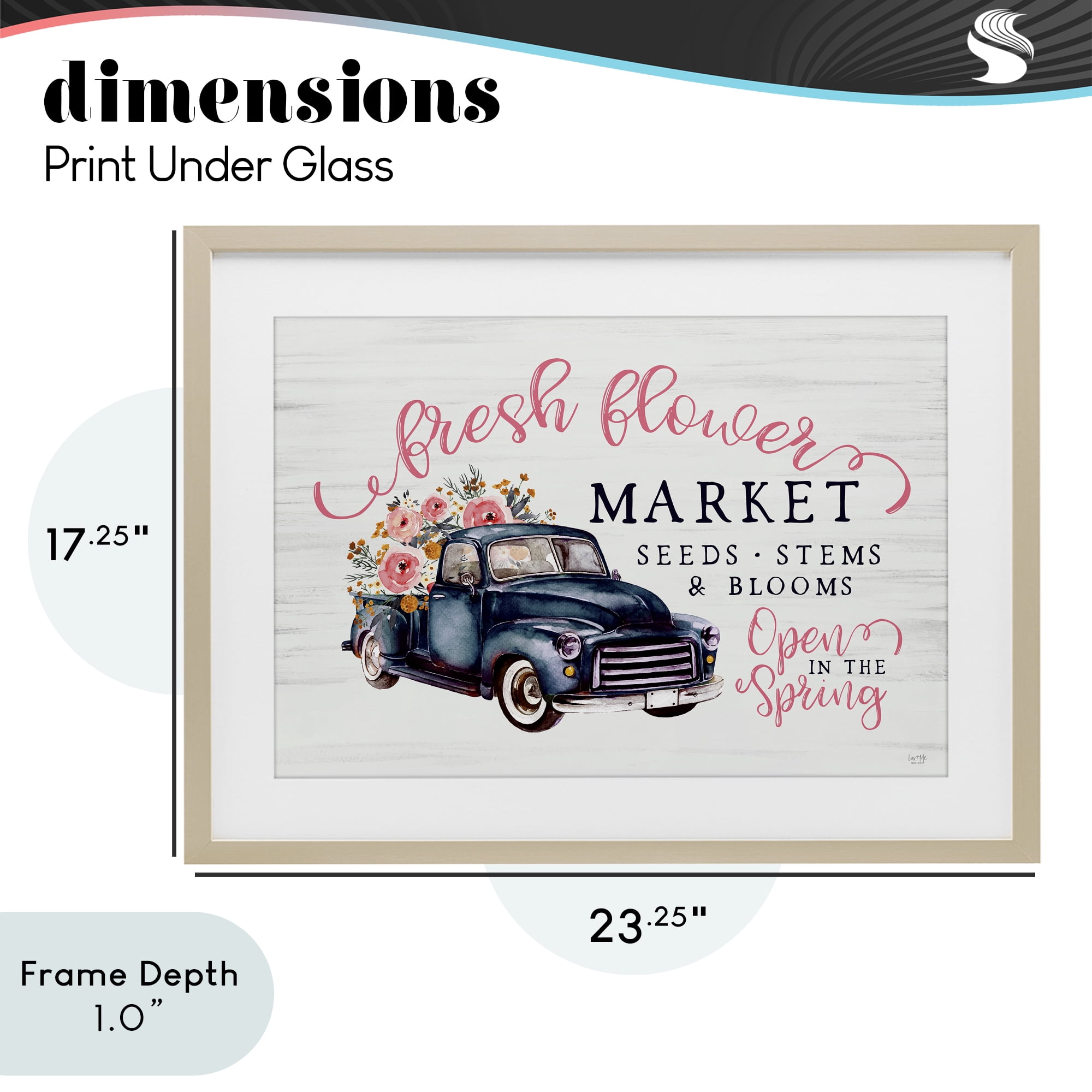 Stupell Industries Antique Spring Market Birch Framed Print Under Glass, design by Lux + Me Designs