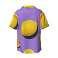 thumbnail image 2 of Fotbe Yellow Lemon And Orange print Short Sleeve Button Down Shirts for Men Casual Summer Beach Wrinkle Free Shirt-X-Large, 2 of 7