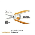 thumbnail image 2 of Fiskars 5" Stainless Steel Micro-Tip Easy Action Scissors, White, 2 of 7