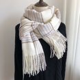 thumbnail image 1 of Long Scarf Windproof Soft Stylish Lady Classic Plaid Pattern Thermal Scarf, 1 of 4