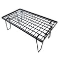 thumbnail image 1 of Generic Portable Iron Camping Table with Drain Rack, 40kg Load Capacity, Compact Foldable Design for Outdoor BBQ, Picnic, and Hiking, Black, 1 of 6