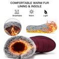 thumbnail image 4 of LANREMON Womens Waterproof Snow Boots Comfort Ankle Boot Outdoor Faux Fur Lined Warm Winter Booties Shoes Fashion Wine Red Sneakers for women, 4 of 8