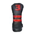 thumbnail image 2 of Cubierta de cabeza de madera de golf Macarena Cuero PU Impermeable Antideslizante Negro No.3, 2 of 8