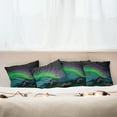 thumbnail image 7 of Ambesonne Nature Throw Pillow Cover 4 Pack, Sky Rocky Hill Wild, 16", Blue Violet Lime Green, 7 of 7