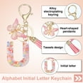 thumbnail image 3 of Uxcell Alphabet Initial Letter Keychain, Resin Cute Keychains with Tassels Butterfly Pendant Charm for Women U, 3 of 7