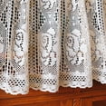 thumbnail image 2 of Retro Crochet Curtain Valance for Kitchen Window Farmhouse Short Curtains for Room Divider Boho Curtain Tiers for Coffee Decor 1 Panel Knitting Doorway Curtain, 2 of 5