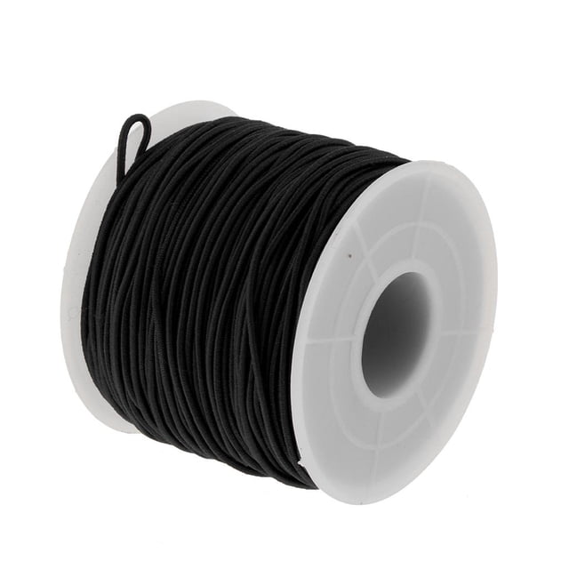 Estire de Alambre Del Cordón Elástico para Pulseras Collares Fabricación de Abalorios de Cadena Negro 0.8mm Perfecl